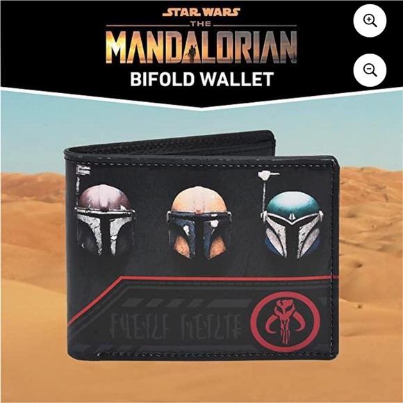 Star Wars Mandalorian Bifold Wallet with Tin Case NIB Concept One - Picture 6 of 7